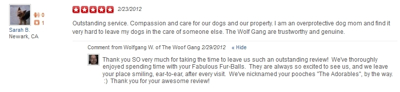 The Woof Gang - Yelp Review 19