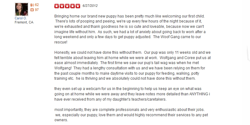 The Woof Gang - Yelp Review 32